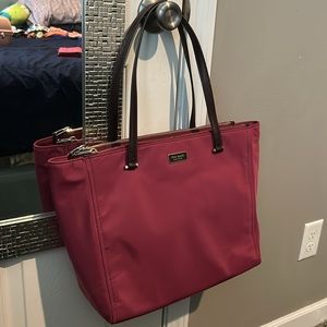 Kate Spade Tote Nylon Tote Rhubarb Tart New York Dawn